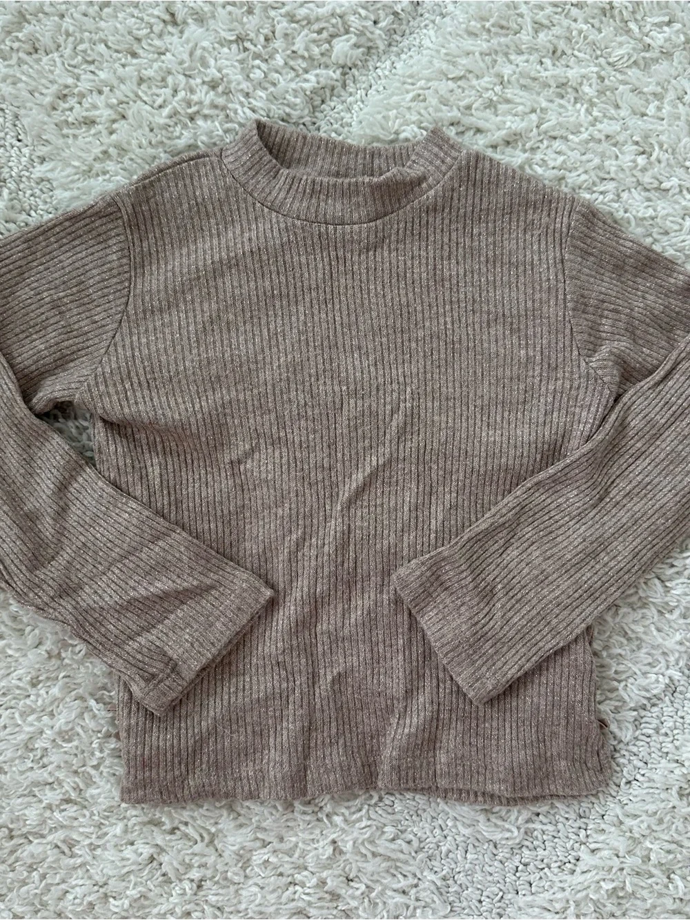 Zara Brown Ribbed Sparkle Set